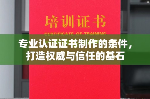 杨浦专业认证证书制作的条件，打造权威与信任的基石
