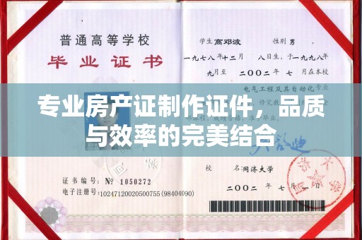 杨浦专业房产证制作证件，品质与效率的完美结合