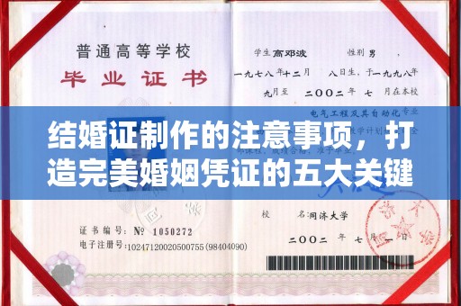杨浦结婚证制作的注意事项，打造完美婚姻凭证的五大关键点