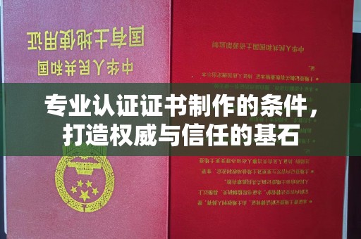 杨浦专业认证证书制作的条件，打造权威与信任的基石