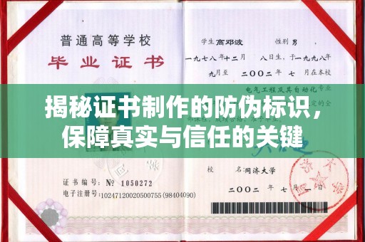 杨浦揭秘证书制作的防伪标识，保障真实与信任的关键